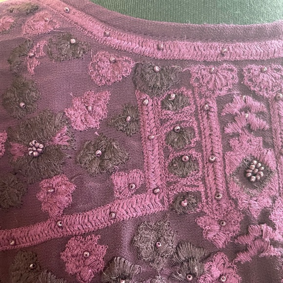 SOLD | Free People Retro Sheer Blouse in Dark Purple - SOLD - Picture 8 of 16